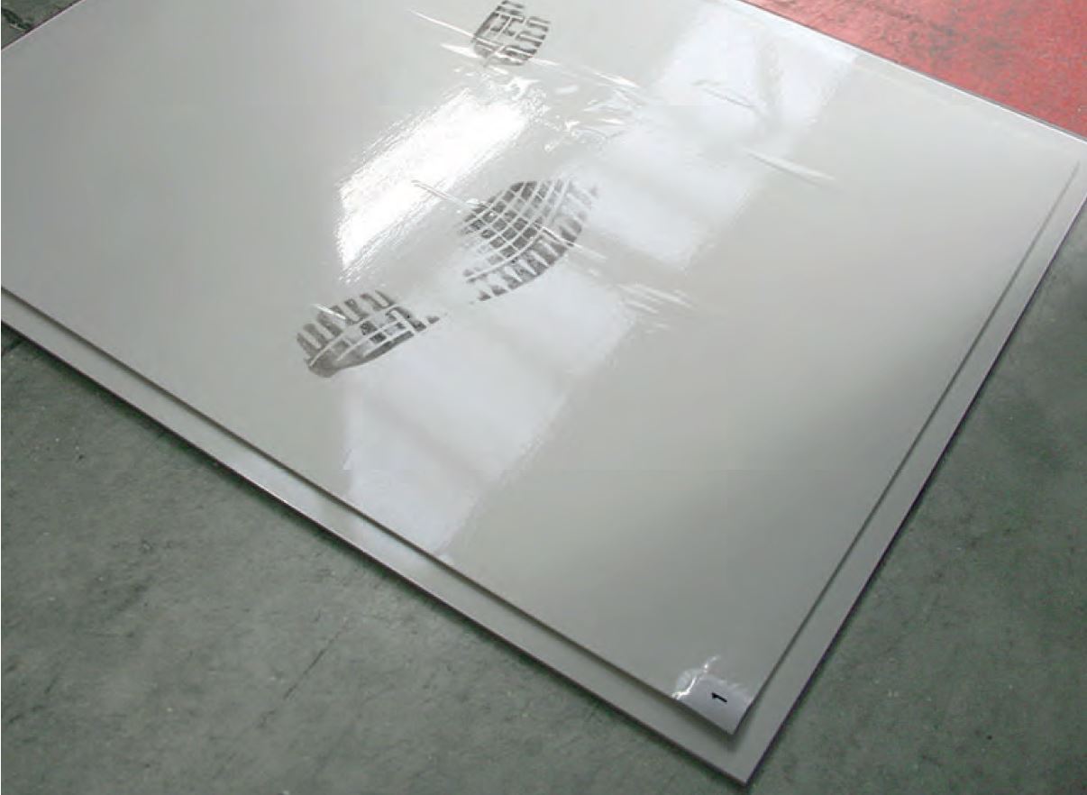 A tacky step mat
