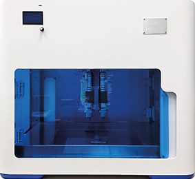 Outside view of the Craft Health 3D printer including the ViscoTec print head