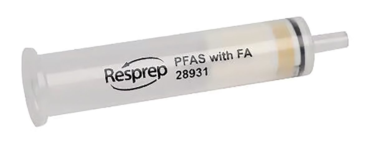 A dual-bed Resprep PFAS cartridge with filter aid